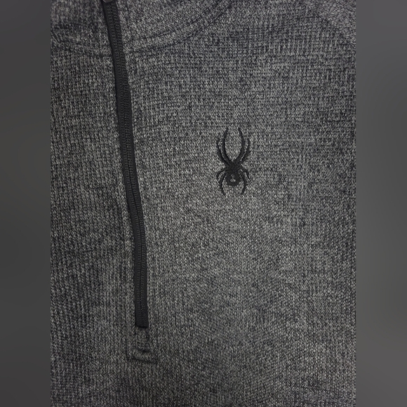 Spyder Active Sports Outbound Half Zip Mid-Weight Mock Neck Sweater Large - Picture 7 of 9